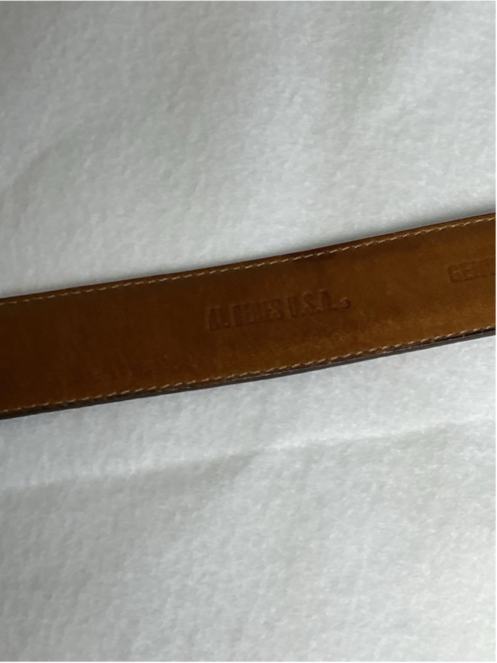 Vintage Al Beres USA Lizard Leather Belt Sz 30 Brown Western 3 Piece Tip Buckle - Picture 6 of 15